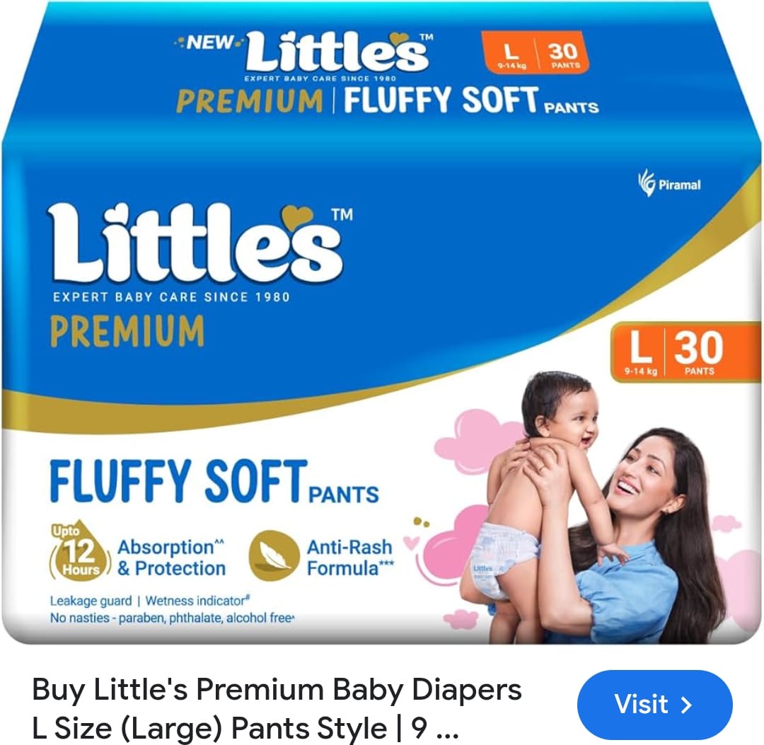 Littles Premium Fluffy Soft Baby Pants – Large (L) | 30 Pants | 9–14 kg