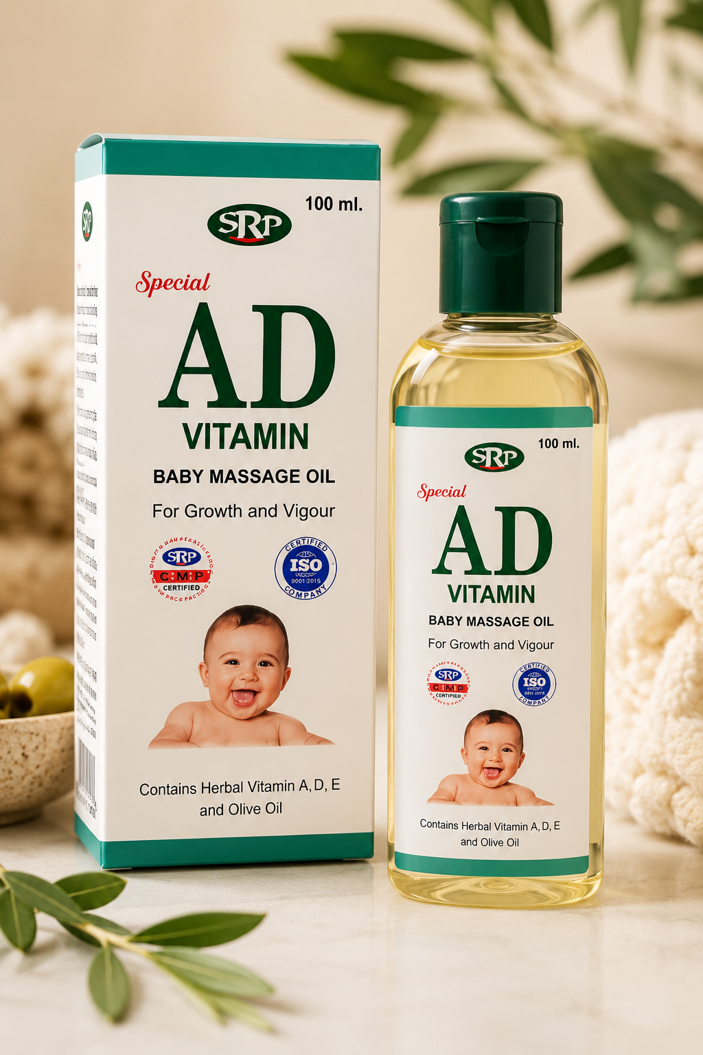 SRP Special AD Vitamin Baby Massage Oil – 100 ml